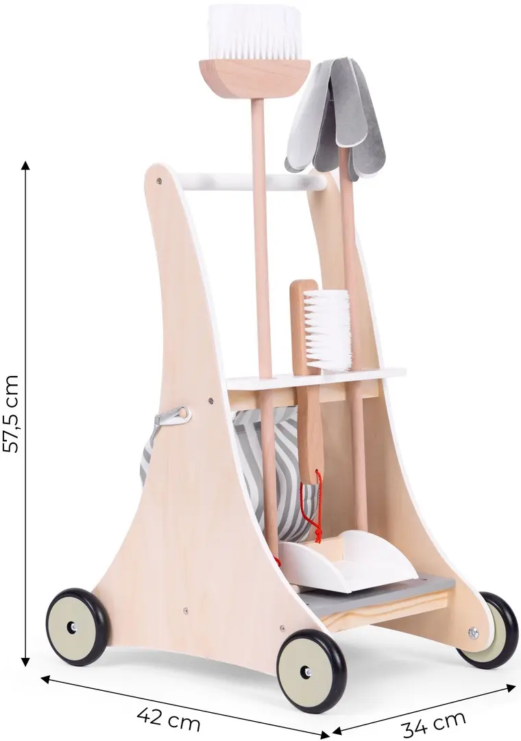 Carucior pentru curatenie Ecotoys W10D200B (Woody)