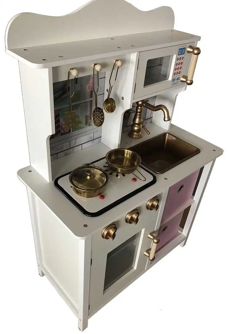 Bucatarie de joaca Enero Toys 1041100 (White/Pink) - 7