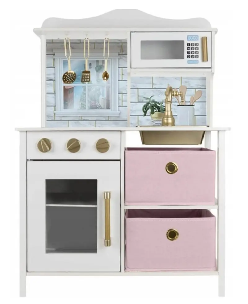 Bucatarie de joaca Enero Toys 1041100 (White/Pink)