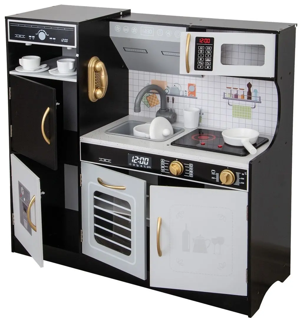 Bucatarie de joaca Enero Toys 1041117 (Black/White) - 4