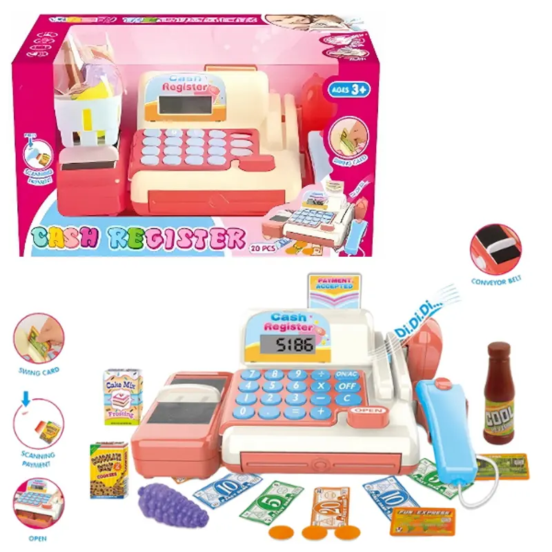 Игрушечный кассовый аппарат Essa Toys 987 (Pink/Beige)
