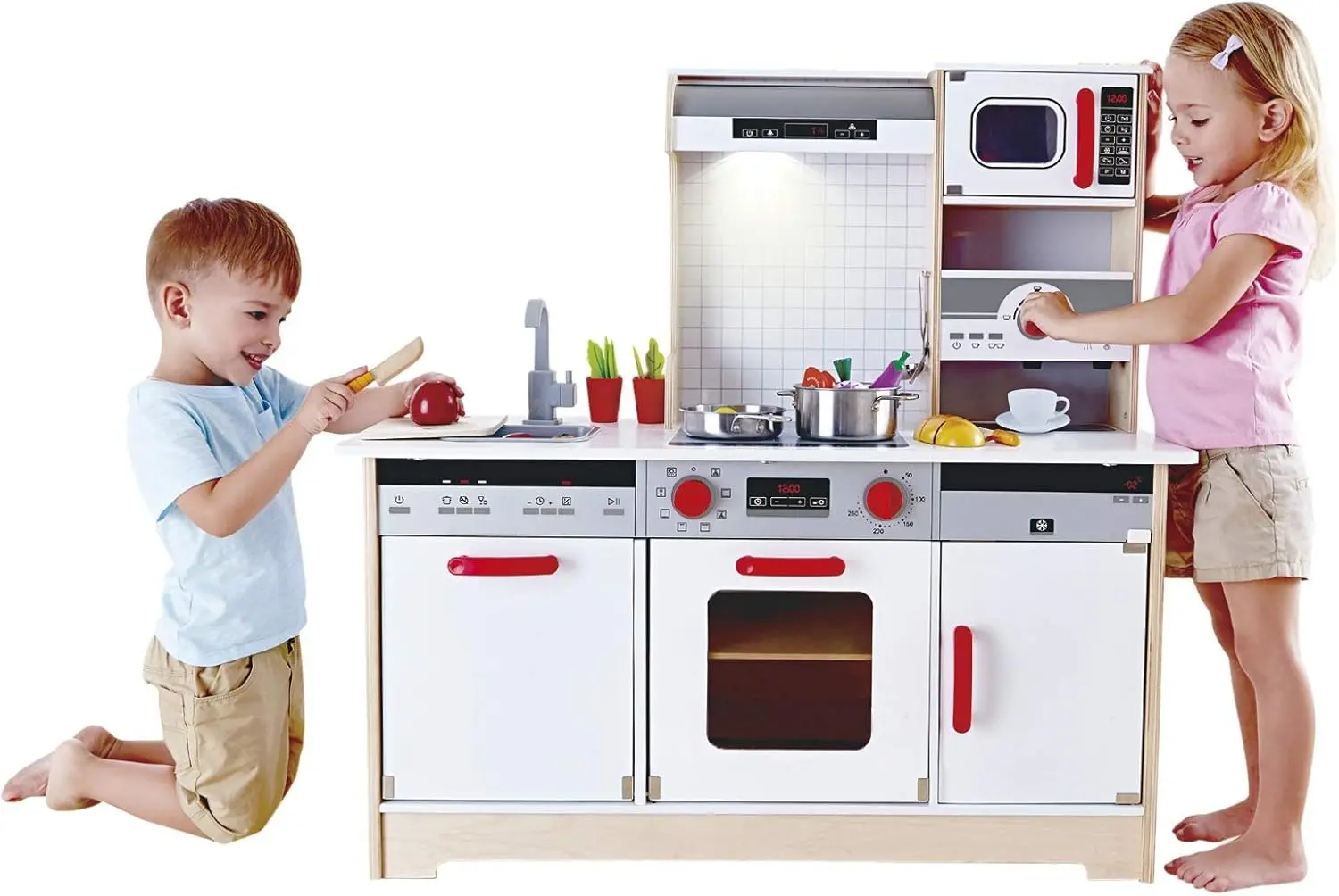 Bucatarie de joaca Hape All-in-1 E3216 (White/Grey) - 8