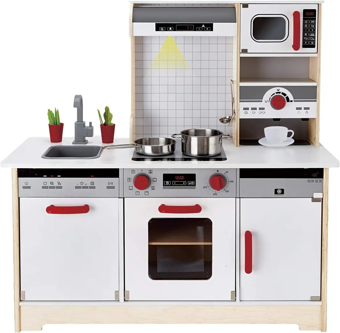 Bucatarie de joaca Hape All-in-1 E3216 (White/Grey)