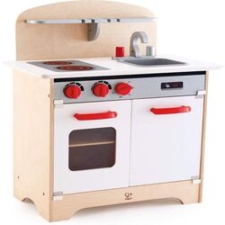 Bucatarie de joaca Hape Kitchen E3152 (Wood/White/Gray)