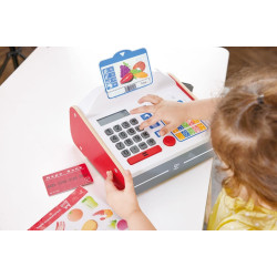 Aparat de casa Hape Beep ''n'' Buy Cash Register E3184 (White/Red) Thumb