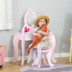 Masa de toaleta pentru copii Homcom 311-036 (Pink) Thumb