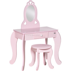 Masa de toaleta pentru copii Homcom 311-036 (Pink)