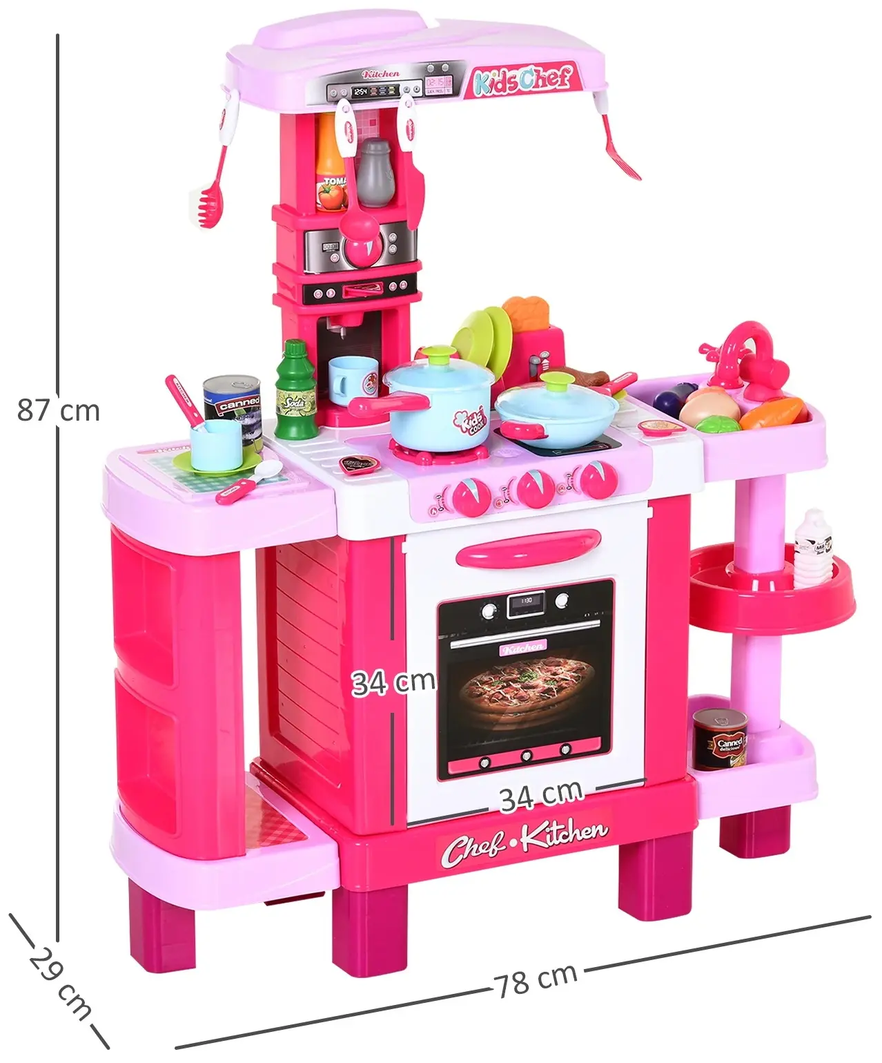 Bucatarie de joaca Homcom 350-047 (Pink) - 3