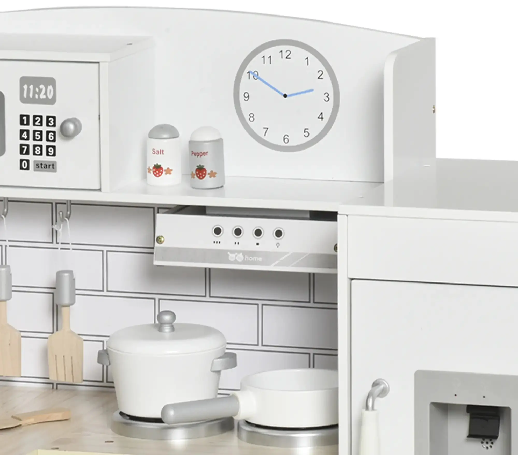 Bucatarie de joaca Homcom 350-079WT (White) - 12