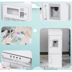 Bucatarie de joaca Homcom 350-079WT (White) Thumb