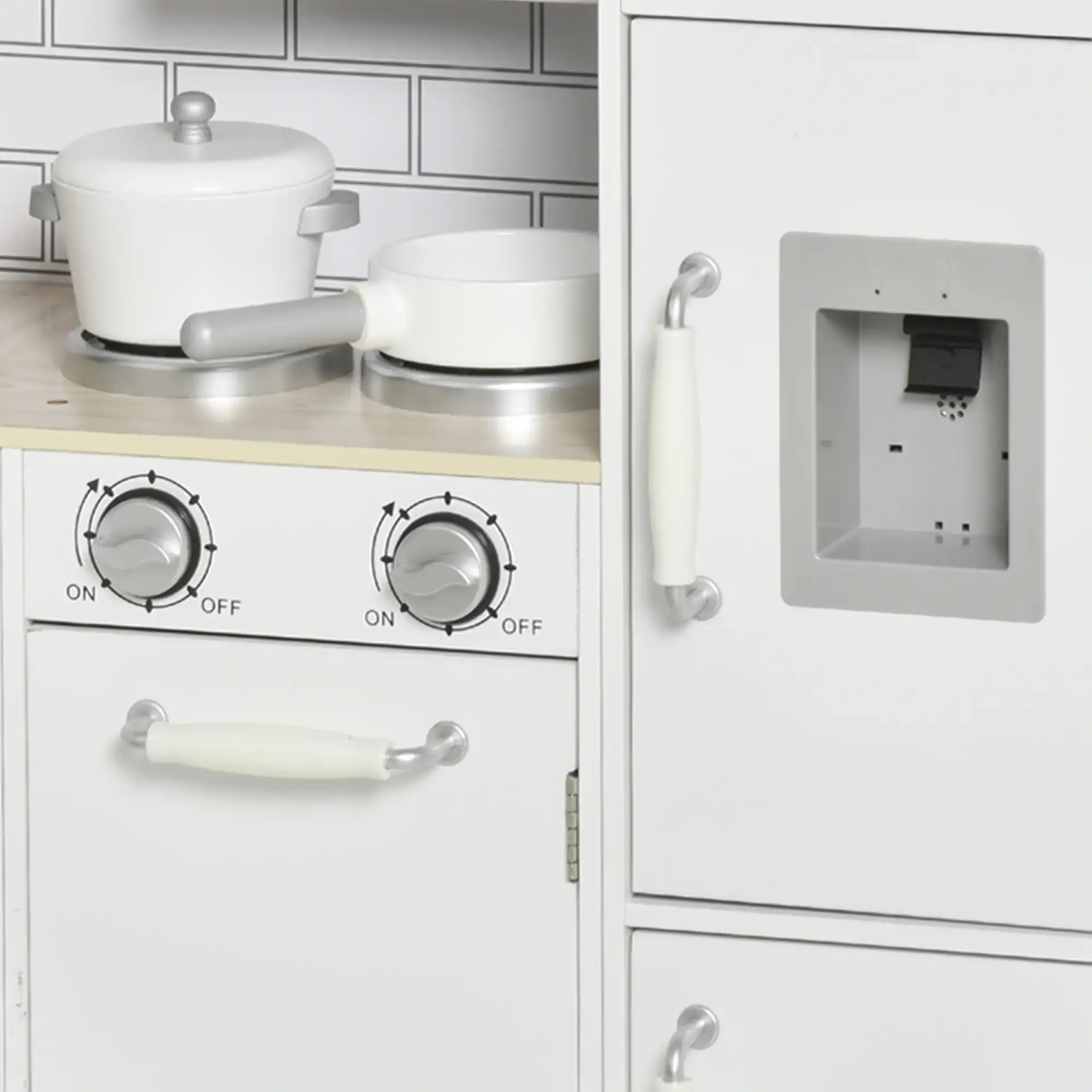 Bucatarie de joaca Homcom 350-079WT (White) - 8