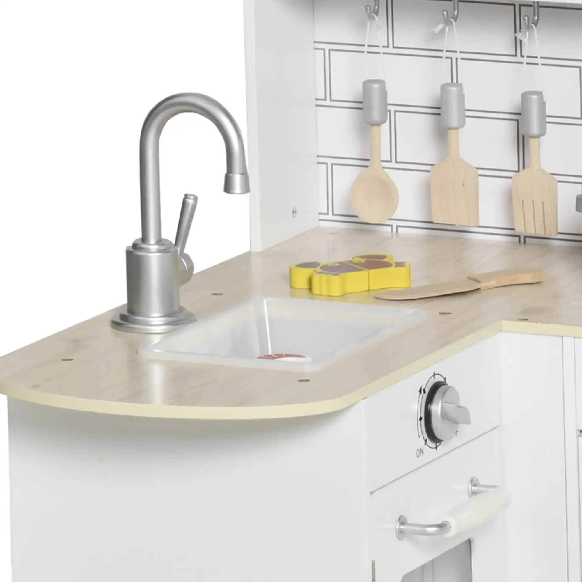 Bucatarie de joaca Homcom 350-079WT (White) - 9