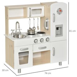 Bucatarie de joaca Homcom 350-082 (Natural/White) Thumb