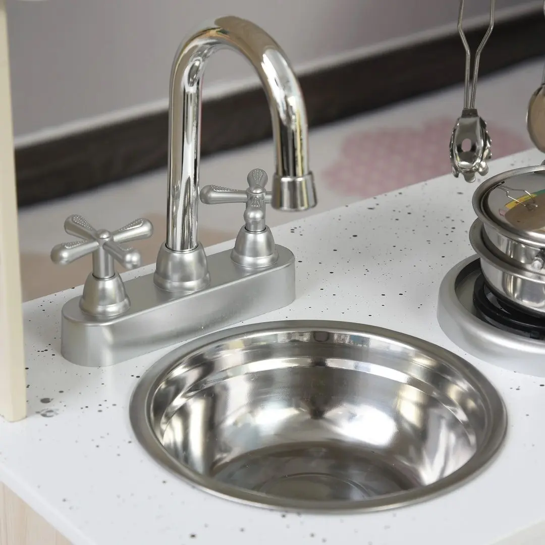 Bucatarie de joaca Homcom 350-082 (Natural/White)