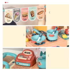 Bucatarie de joaca Homcom 350-090 (Blue/Red/Orange) Thumb