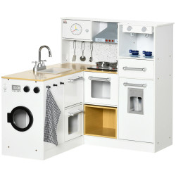 Bucatarie de joaca Homcom 350-141V00WT (White) Thumb