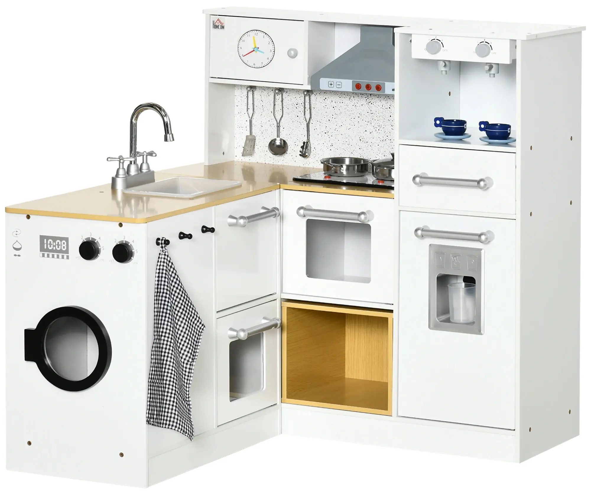 Bucatarie de joaca Homcom 350-141V00WT (White) - 2