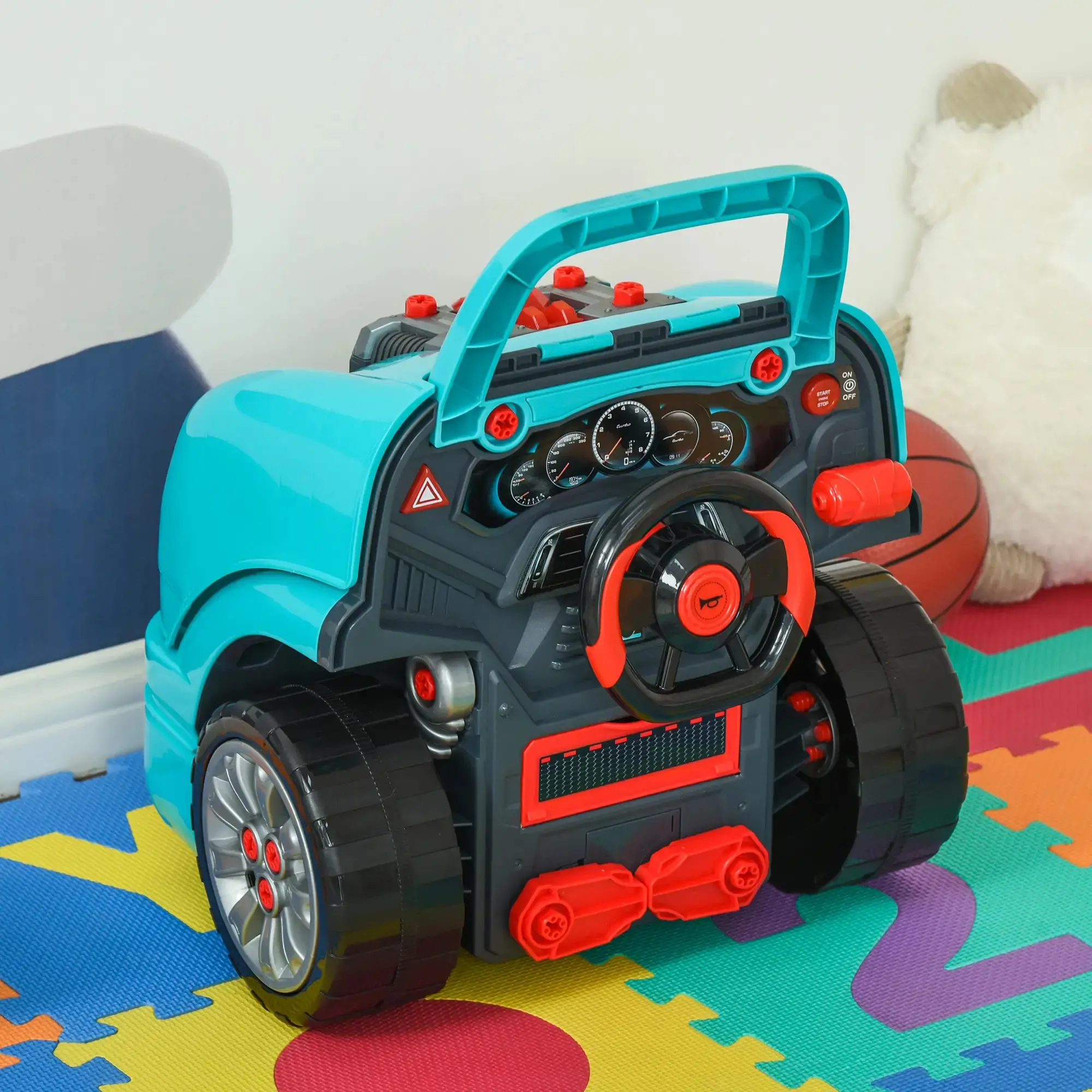 Set de joaca pentru mecanic auto Homcom 350-128 (Blue) - 4