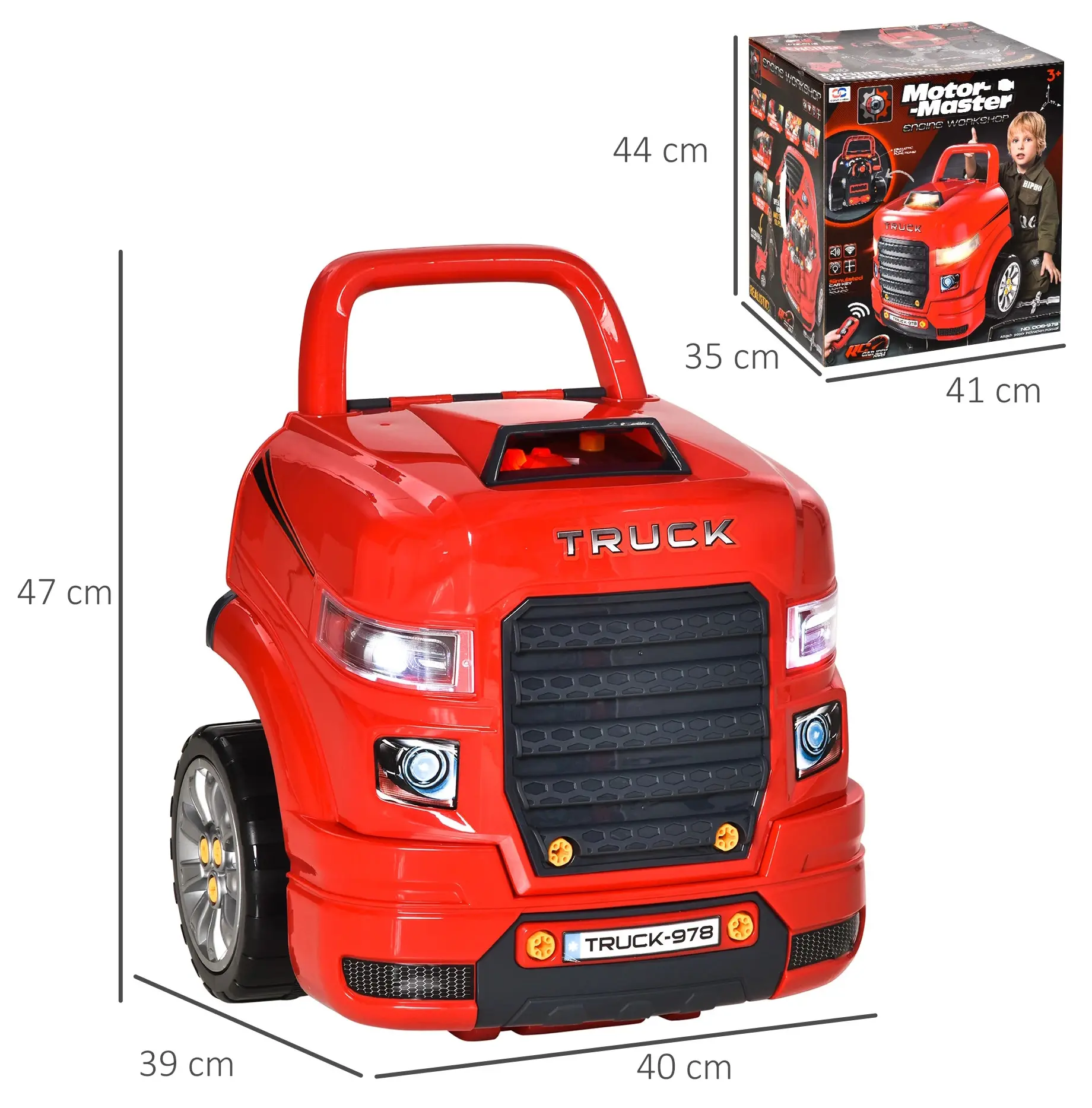 Set de joaca pentru mecanic auto Homcom 350-129 (Red) - 2