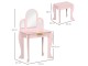 Masa de toaleta cu scaun Homcom 316-001V00PK 52x32x85 cm (Pink)