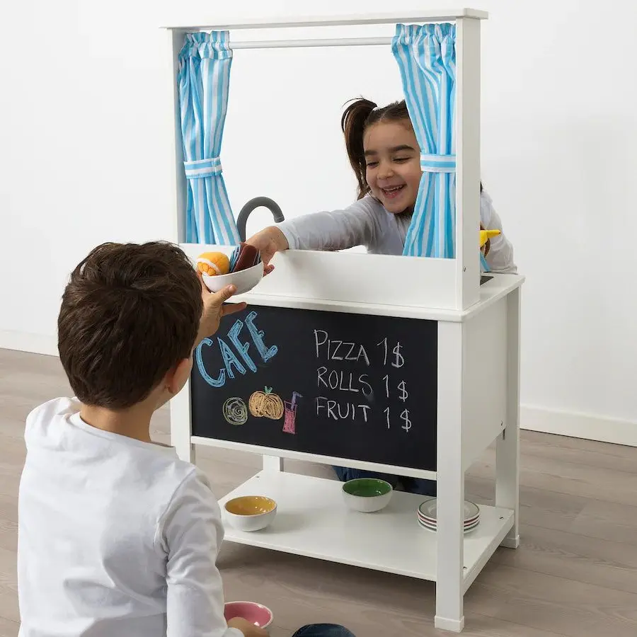 Игрушечная кухня с занавесками Ikea Spisig 55x37x98 - 2