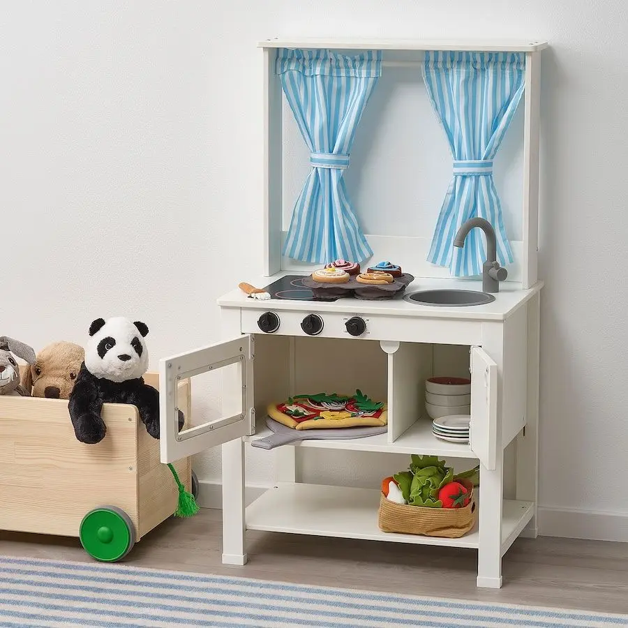 Игрушечная кухня с занавесками Ikea Spisig 55x37x98 - 6
