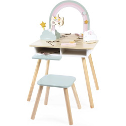 Masa de toaleta pentru copii Janod Djeco Unicorn J06464 (Blue) Thumb