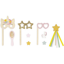 Masa de toaleta pentru copii Janod Djeco Unicorn J06464 (Blue) Thumb