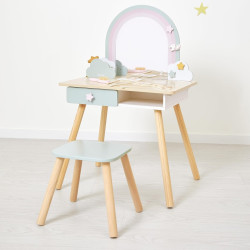 Masa de toaleta pentru copii Janod Djeco Unicorn J06464 (Blue) Thumb