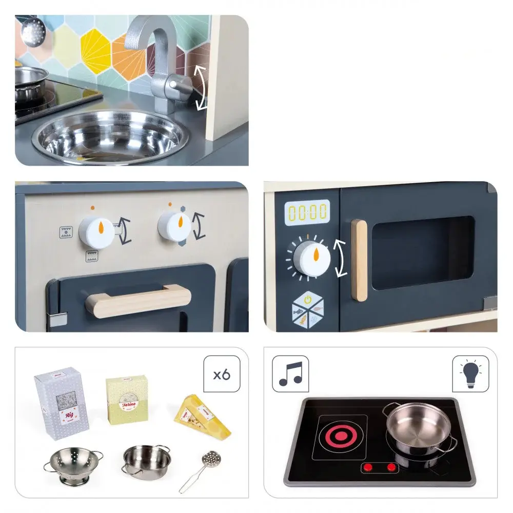 Bucatarie de joaca Janod Grande Cuisine J06609 (Grey) - 3