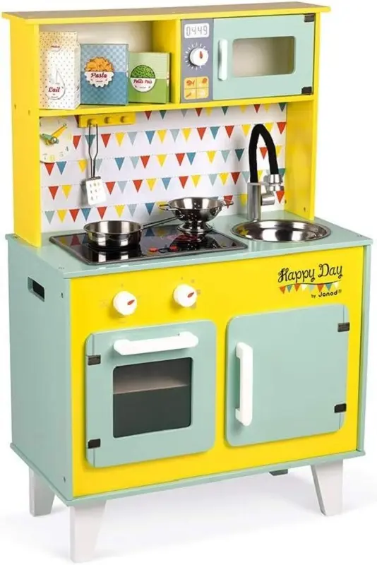 Bucatarie de joaca Janod Happy Day J06564 (Blue/Yellow)