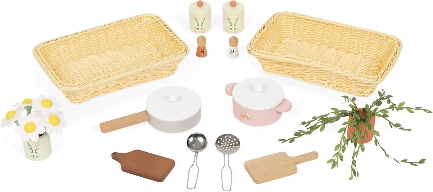 Bucatarie de joaca Janod Shiny Grandma J06642 (Beige/White) - 3