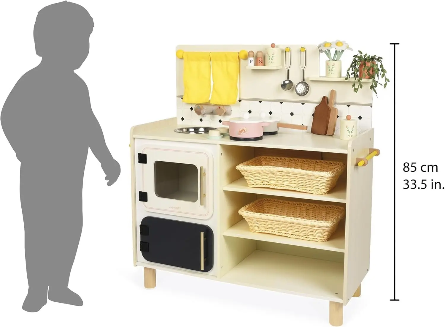 Bucatarie de joaca Janod Shiny Grandma J06642 (Beige/White) - 7