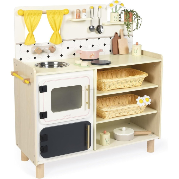Bucatarie de joaca Janod Shiny Grandma J06642 (Beige/White)