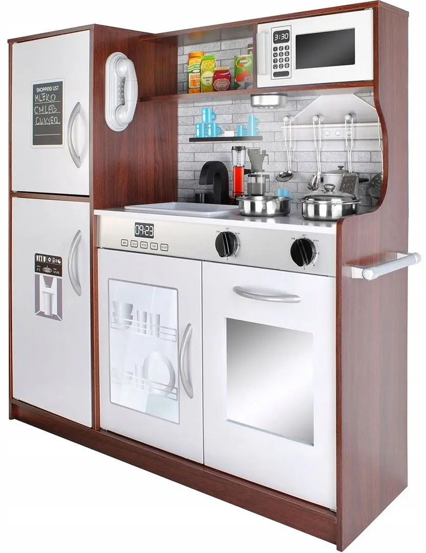 Bucatarie de joaca Kruzzel XL 22114 (Dark Brown/White)