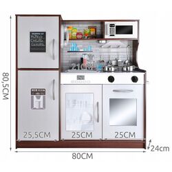 Bucatarie de joaca Kruzzel XL 22114 (Dark Brown/White) Thumb