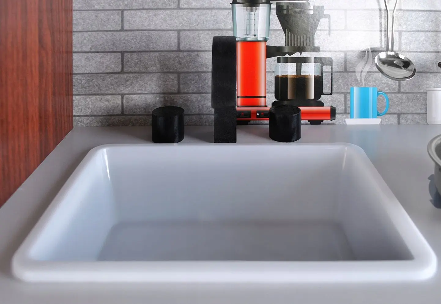 Bucatarie de joaca Kruzzel XL 22114 (Dark Brown/White)