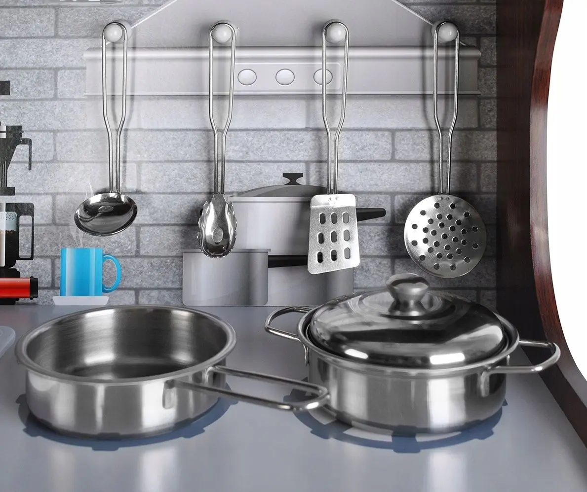 Bucatarie de joaca Kruzzel XL 22114 (Dark Brown/White)