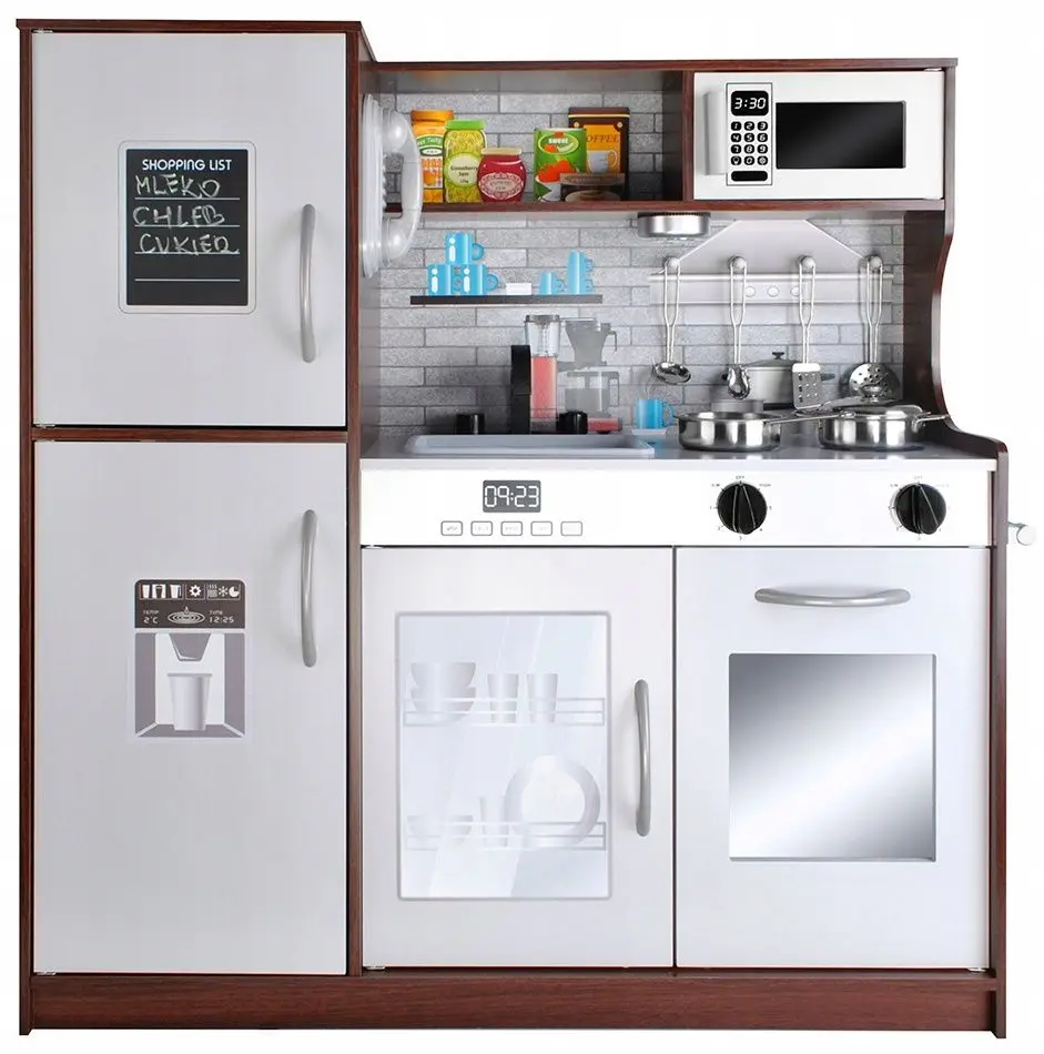 Bucatarie de joaca Kruzzel XL 22114 (Dark Brown/White)