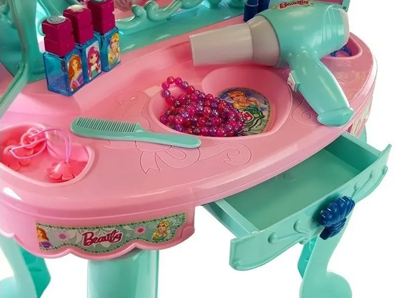 Детский туалетный столик LeanToys 5104 (Turquoise/Pink)
