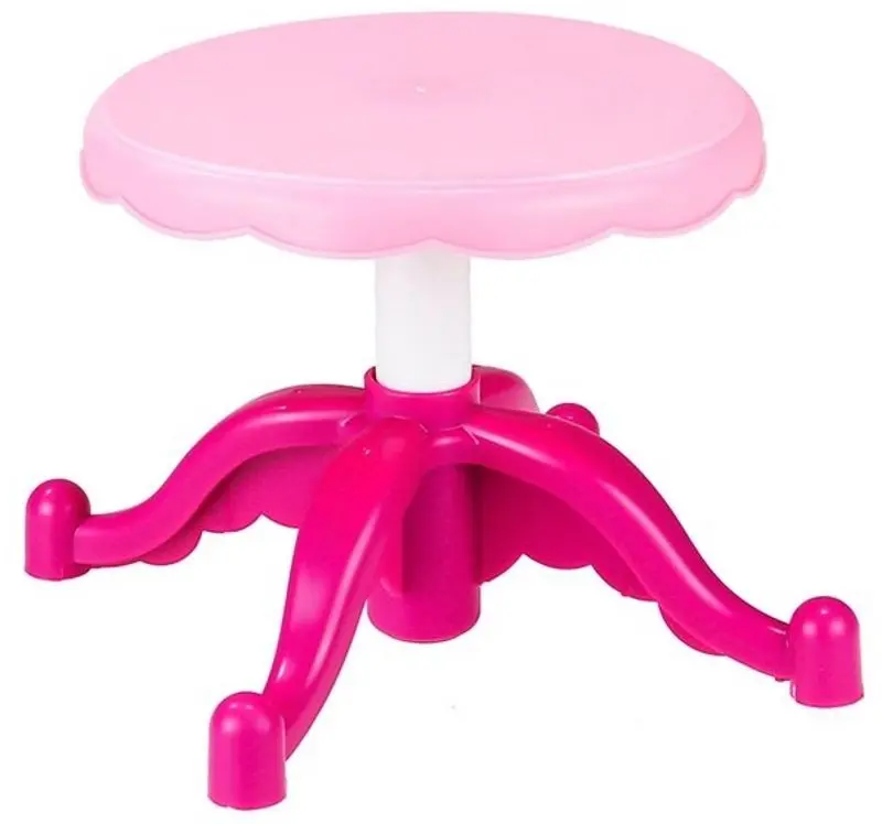 Детский туалетный столик LeanToys Glamor Mirror (Pink/White) - 5