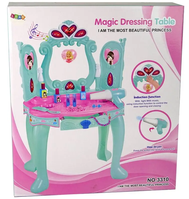 Детский туалетный столик LeanToys Magic Dressing Table 14808 (Mint/Pink) - 4