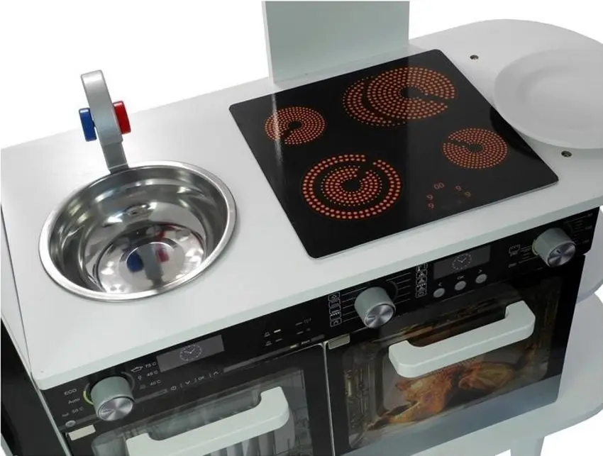 Bucatarie de joaca LeanToys 2636 (White/Black)