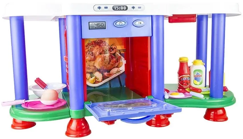 Bucatarie de joaca LeanToys 69.5x71x30 (Multicolor)
