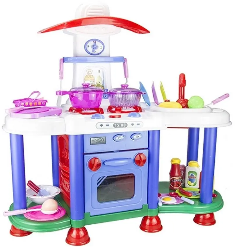 Bucatarie de joaca LeanToys 69.5x71x30 (Multicolor)