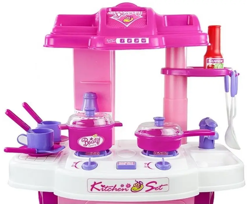 Игровая кухня LeanToys 733 (Pink/White) - 2