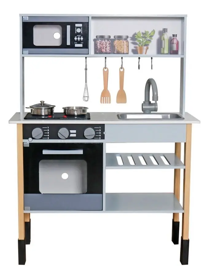 Игровая кухня LeanToys Basia 15898 (Gray)