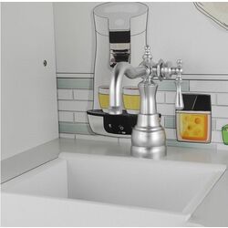 Bucatarie de joaca LeanToys Nela (White-Gray) Thumb