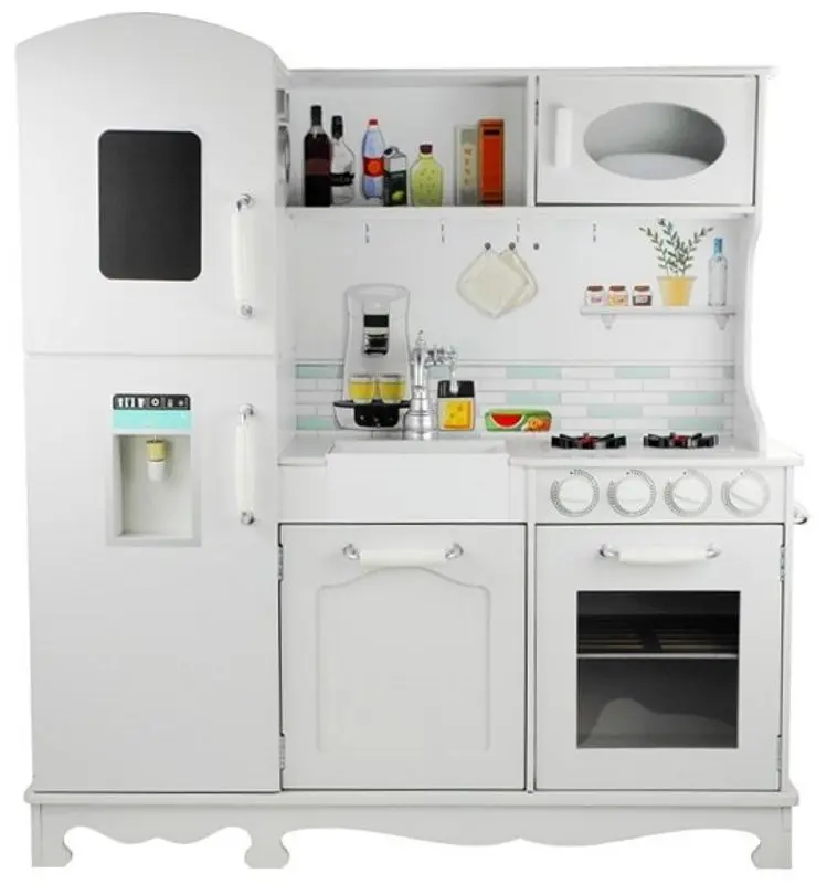 Bucatarie de joaca LeanToys Nela (White-Gray)