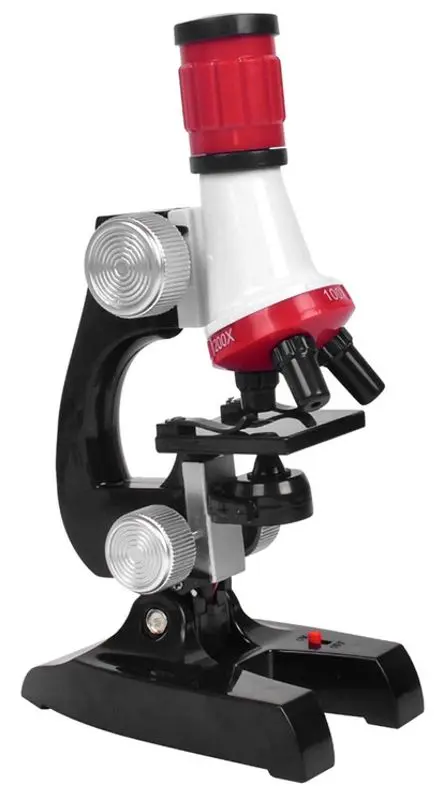 Игровой микроскоп + набор аксессуаров LeanToys 1604 (Black/Red) - 2